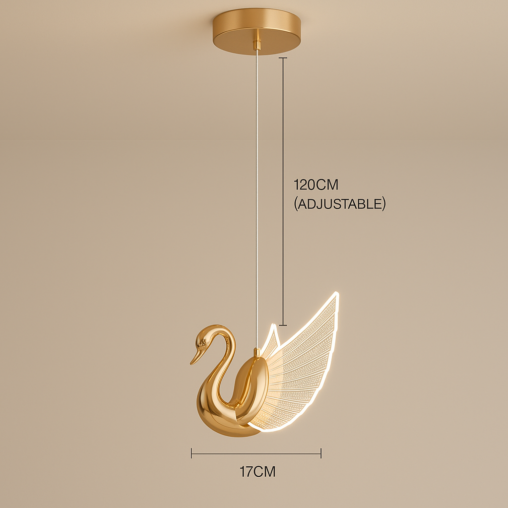 Elegant Swan Pendant Light