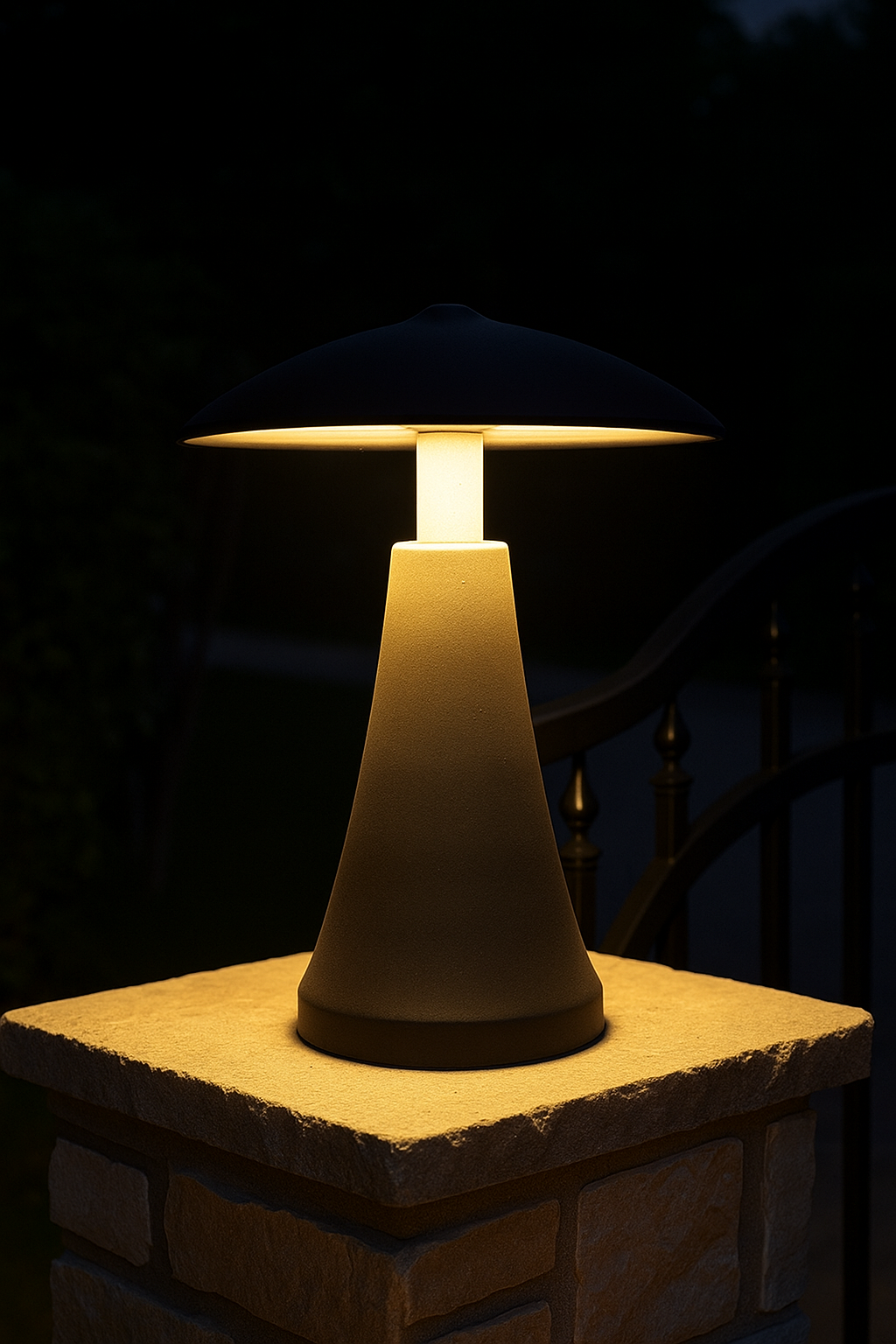 Modern Mushroom LED Gate Light