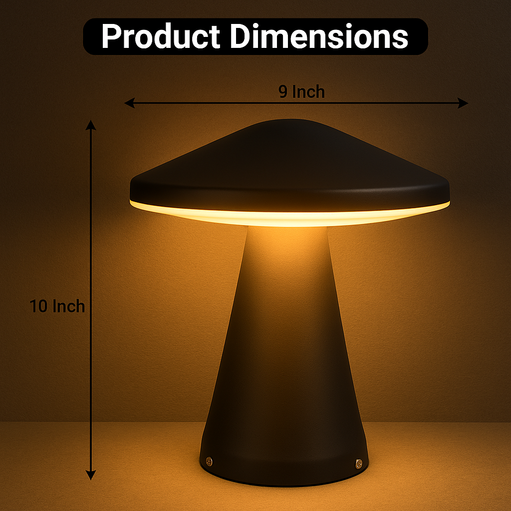 Modern Mushroom-Style LED Gate Light