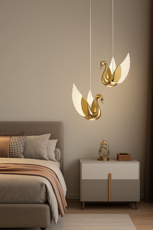 Elegant Swan Pendant Light