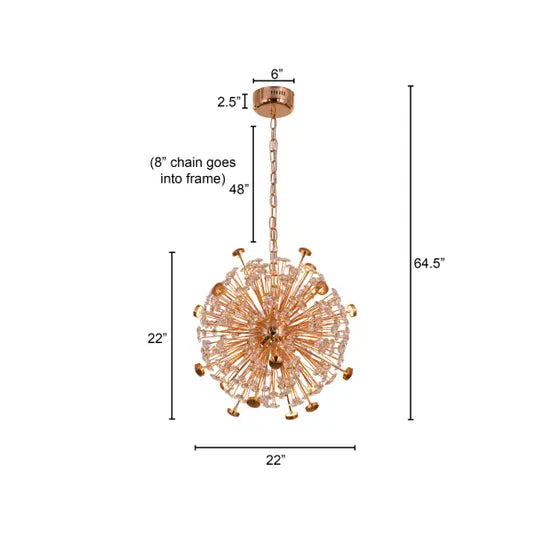 Luxury Modern Sputnik Crystal Chandelier