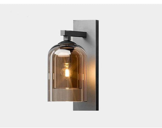 Modern Smoke Glass Wall Lamp