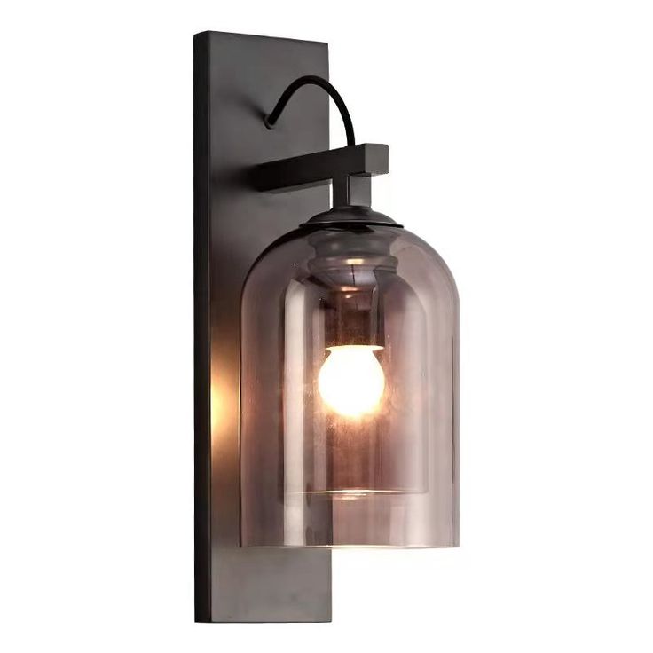 Modern Smoke Glass Wall Lamp