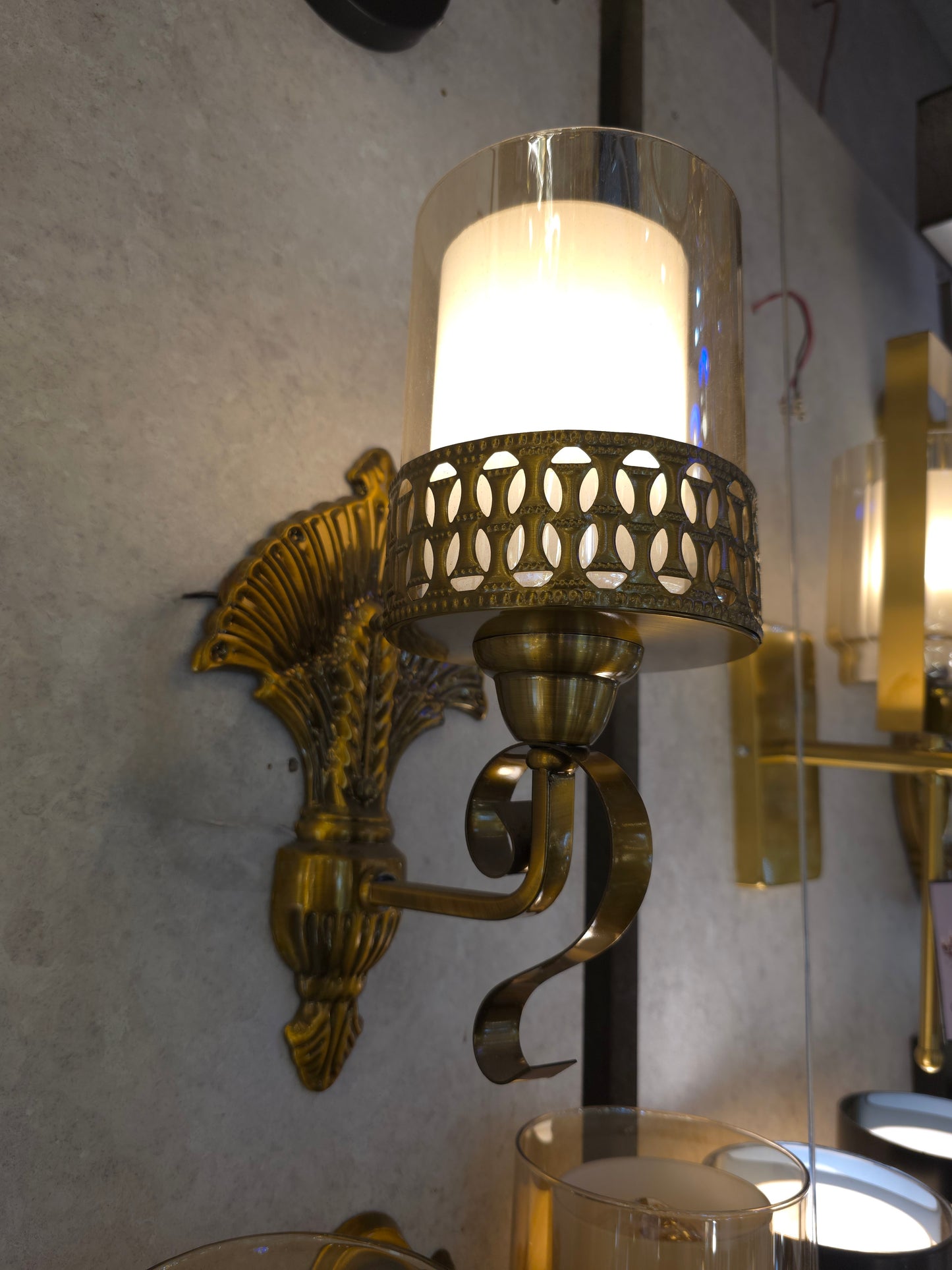 Vintage Brass Wall Sconce Light
