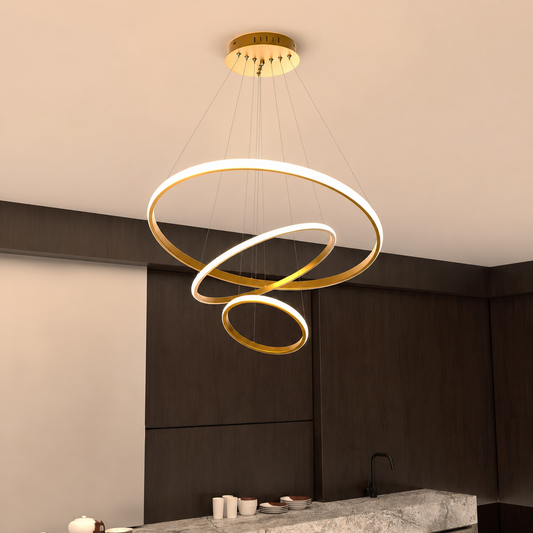 Aurelia Ring Chandelier | Modern 3-Ring LED Pendant Light