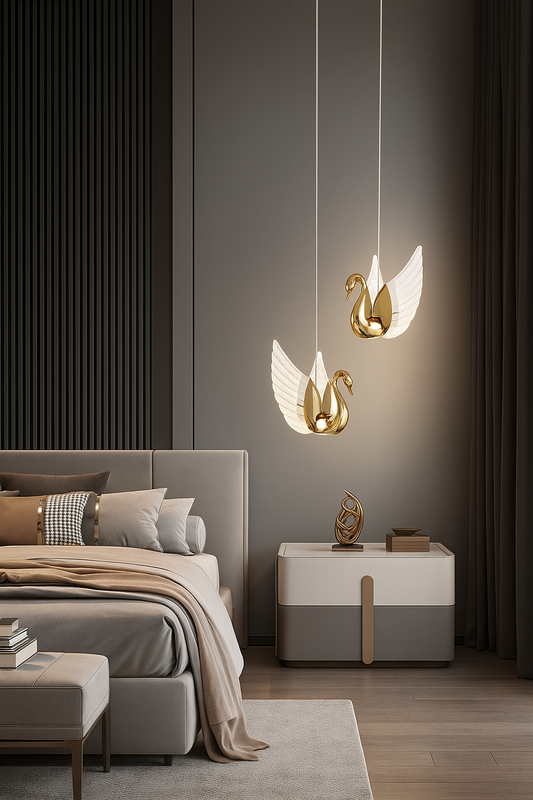 Elegant Swan Pendant Light