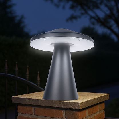 Modern Mushroom-Style LED Gate Light