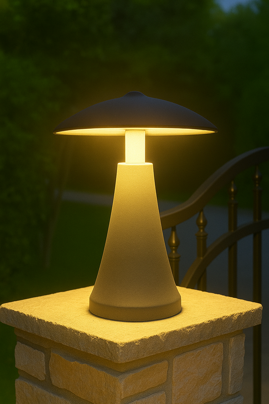 Modern Mushroom LED Gate Light