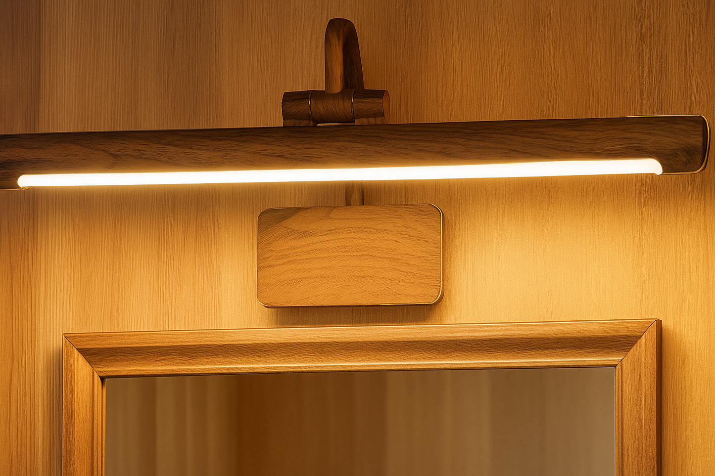 Wood Finish LED Picture Light