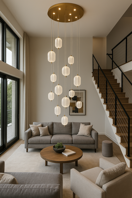 LuxeGlow 16-Light Acrylic Pendant Chandelier