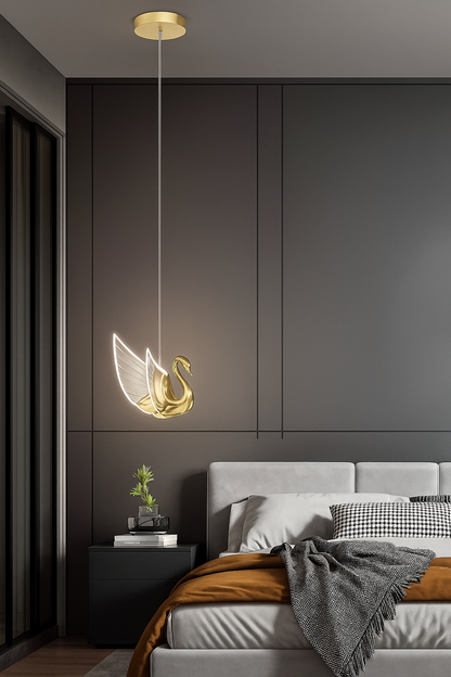 Elegant Swan Pendant Light