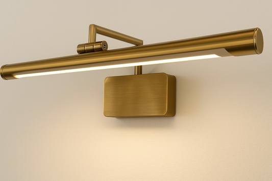 Elegant Antique Brass Picture Light