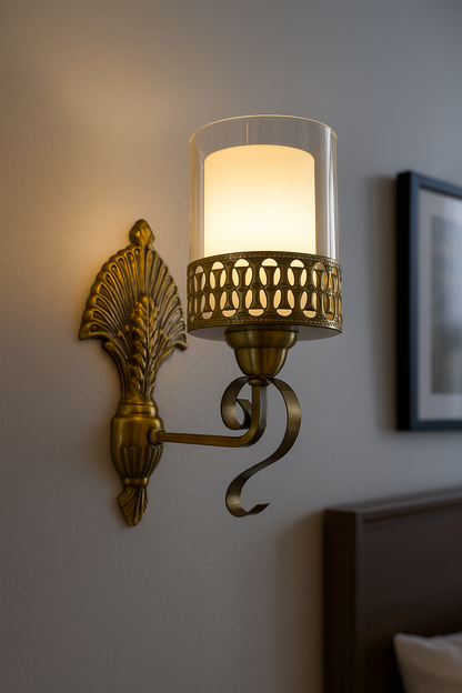 Vintage Brass Wall Sconce Light