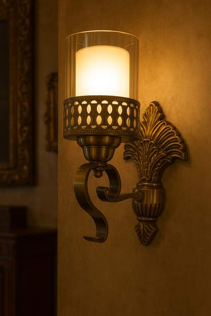 Vintage Brass Wall Sconce Light