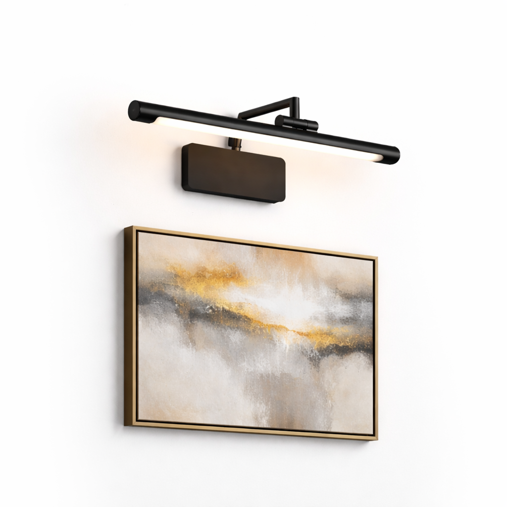 Sleek Black LED Picture Light