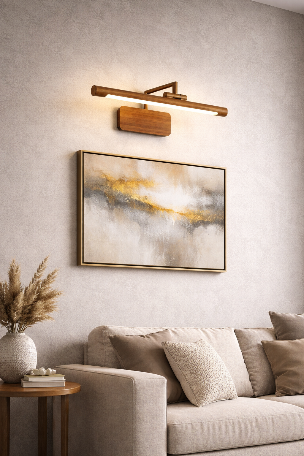 Wood Finish LED Picture Light