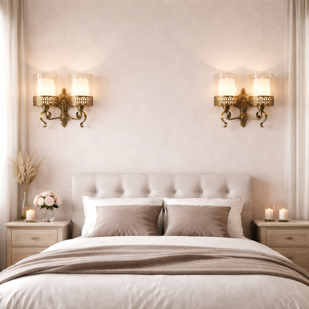 Vintage Twin Glass Wall Sconce