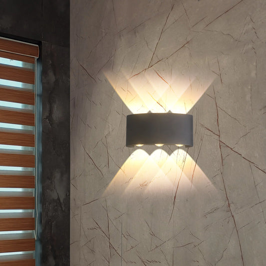 Sleek Dual-Beam LED Wall Light (3+3)