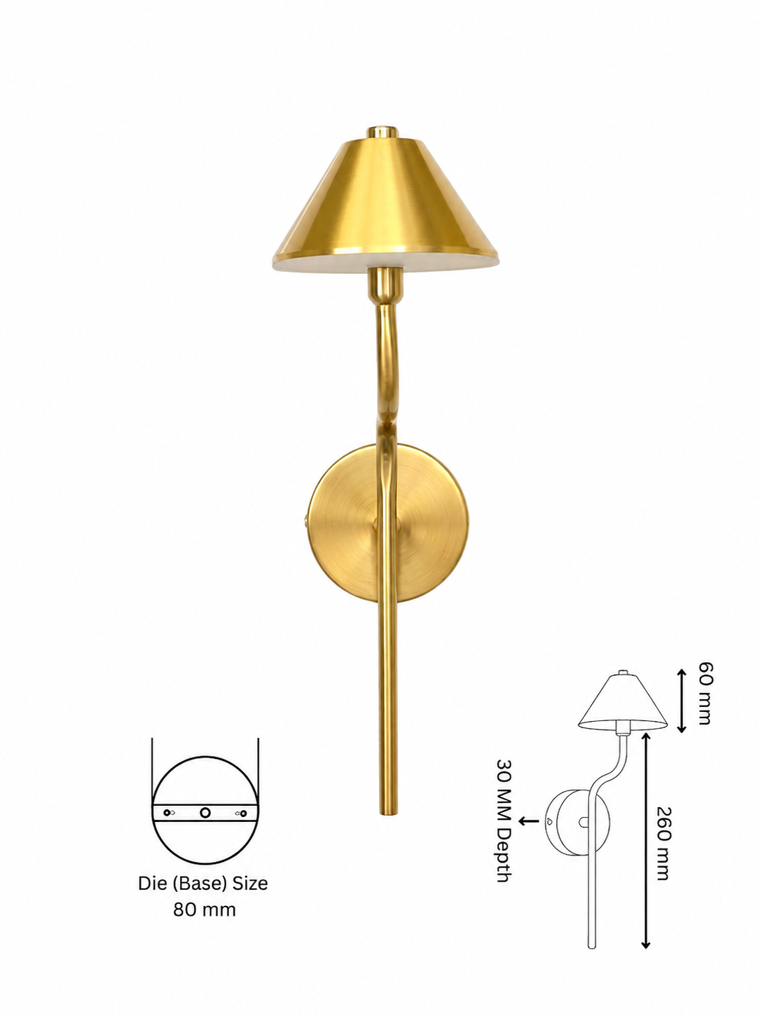 Aurelia Brass Wall Sconce