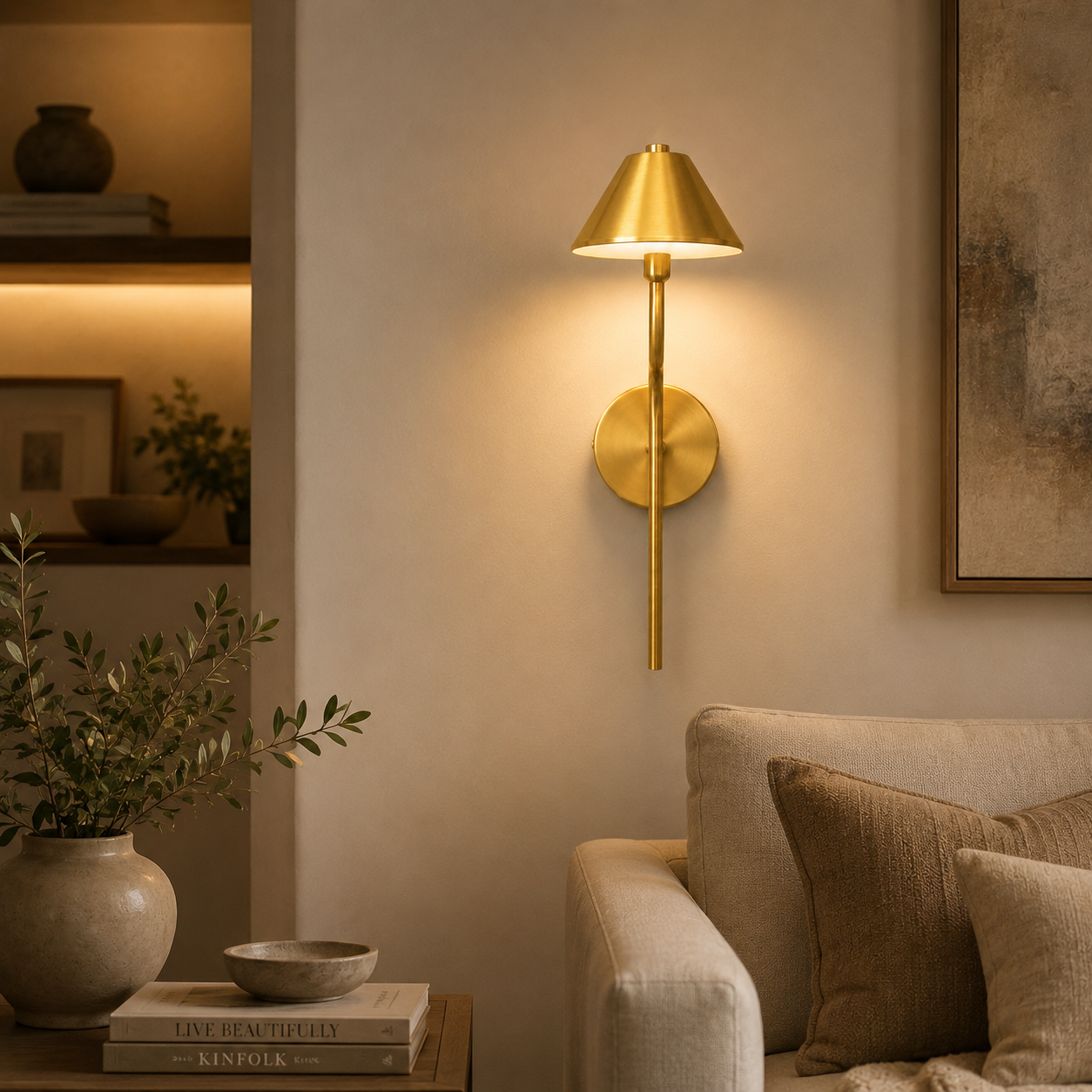 Aurelia Brass Wall Sconce