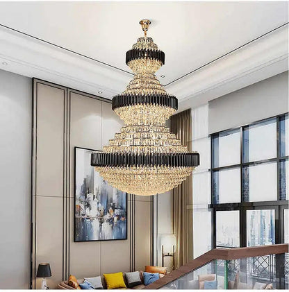 Grand Crystal Crown Chandelier