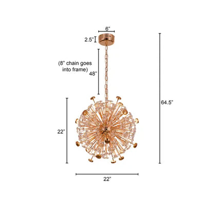 Luxury Modern Sputnik Crystal Chandelier