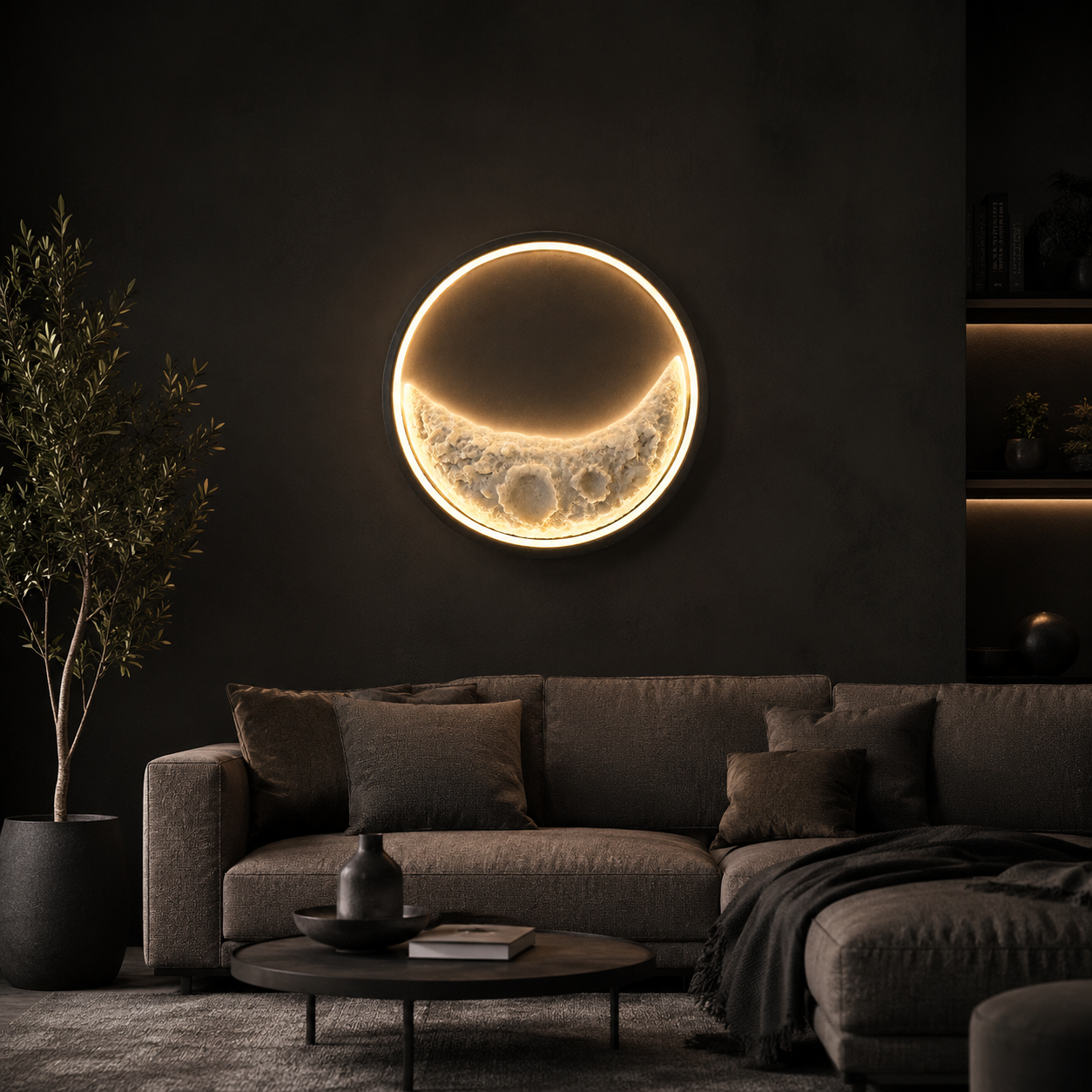 Luna Halo Moon Wall Light
